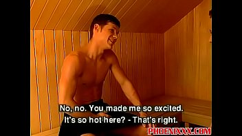 Preview 1 of Brother Force Sister Russian - Sexy gay jocks sucking dicks and hot fuck in the sauna