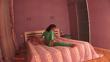 Preview 2 of Mia Khlalifa Oiled - young busty flexi teen naked stretching