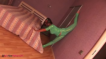 Preview 1 of Mia Khlalifa Oiled - young busty flexi teen naked stretching