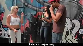 Preview 2 of Son Petite Mother - Sexy exhibitionist GFs are paid cash for some public fucking 9