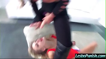 Preview 1 of Thighjob Rare Video - Lesbo Cute Girl (blake&amp_phoenix) Get Sex Toy Punish By Mean Lez vid-12