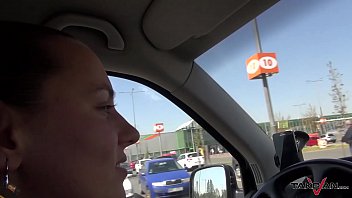 Preview 1 of Ass Momentan - Mea Melone help convince young busty babe to coome in van where fucked only