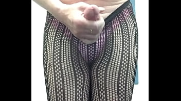 Preview 4 of Two Cocks Sex - Denied sissy edges in fishnets and panties