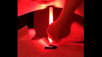Preview 1 of Anjlena Joili - Sissy fuck with glow stick