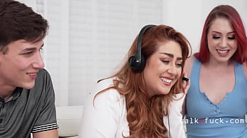 Preview 1 of Ainara Group Porn 1 - Interview Chubby Girl Freeuse | TalknFuck