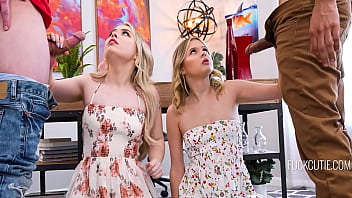 Preview 2 of Big Boobs Brazer V Sex - Teaching Our Extra TINY AND SHORT Step Sisters Anatomy