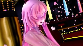 Preview 4 of Maid Lesbian Servant - Luka futanari milking machine Mmd