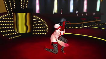 Preview 1 of Jhony Sins With Carey Heaven - Mmd futa strokes cock with machine