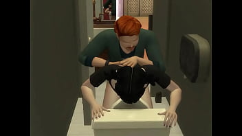 Preview 3 of Lee Yo Won Sex - Slut bitch giving a blowjob in the party bathroom (the Sims 4)
