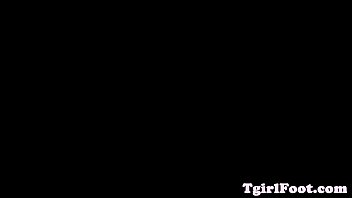 Preview 4 of Mom Fuck Sexdislikepng - Amateur tranny puts oil on her barefoot