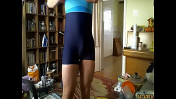 Preview 3 of Gay Gairy Cock - boy in hot one piece swimsuit