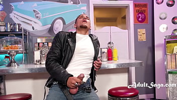 Preview 1 of Romantic Morning Sex - Biker Dick Parked In A Waitress At The Diner - Anna Claire Clouds,  Victor Ray