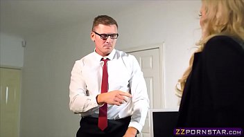 Preview 2 of Asian Sucks Tits - Blonde chick gets fucked by the IT guy in the office