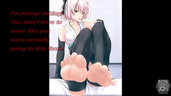 Preview 1 of Girtl Sex Hot - Saber Anime Feet JOI
