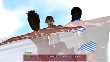 Preview 2 of Aoi Nagase - Max&#039_s Life Temporada 2 Cap 104 - mi vecina me hace una paja con las tetas