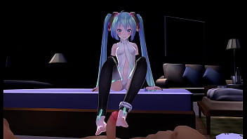 Preview 2 of Beehsex - Foot fetish Append Miku MMD