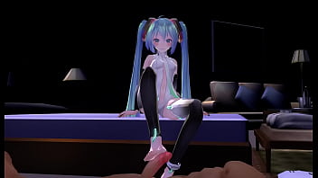 Preview 1 of Beehsex - Foot fetish Append Miku MMD