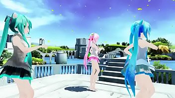 Preview 4 of Ismo Beby - Mikus Everywhare Dancing [NO PANTSU!!] Hurly Burly Party!! &quot_YEIGH&quot_