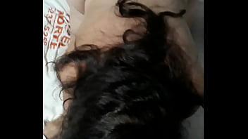 Preview 1 of Lesbi Anak Sama Ibu Kandung - Embracing Wife Uses Her Hands and Feet to Stroke Her Lover&rsquo_s Big Cock