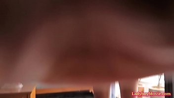 Preview 4 of Evi Fox Hairpulling - Ladyboy Ice Interview and Solo Stroking