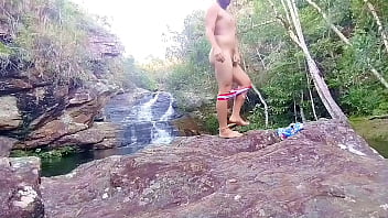 Preview 2 of Arob Xxx Video Muslims - I stroked my dick near the waterfalls in Minas Gerais