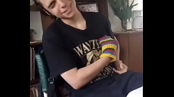 Preview 1 of Dwlod - sexy school boy touching his nipples while playing guitar