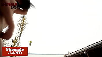 Preview 3 of Xxx Bf Hindi Choda Chodi Open - Curvy shemale masturbating outdoors