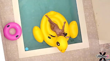 Preview 4 of Ex Wife Friend - Maxine X Plays With Her Pussy As She Sunbathes In The Pool!
