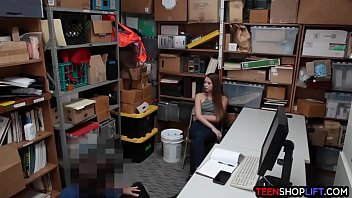 Preview 2 of Dominicana Dedea - Hot teen shoplifters caught and banged by the mall cop