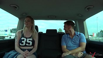Preview 2 of Stranger Fucling Desi Bhabhi - Busty UK sexy bitch caught by police when fucking stranger in driving van