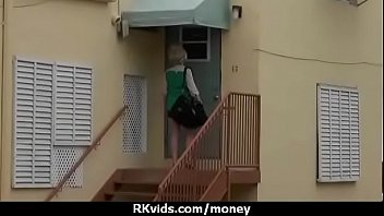 Preview 1 of Family Time Seduce - Slutty amateur babe is paid cash from some crazy public sex 3