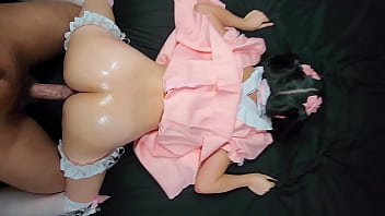 Preview 2 of Rimi Saen - 18yo Screaming From The Hardest Fuck Of Her Life! Oiled Up Asian Maid