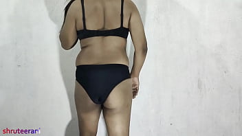 Preview 3 of Big Boobs Xxx Fuck Back - BLACK LINGERIE PART 2 - CROSSDRESSING BY SOLO INDIAN TRANS