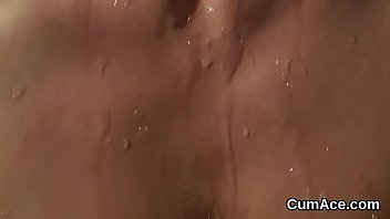 Preview 2 of Shoulder Fatri - Unusual looker gets jizz shot on her face sucking all the jizm
