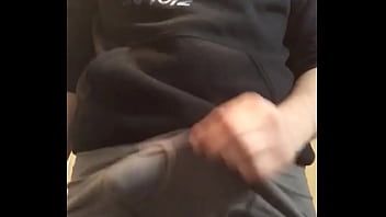 Preview 2 of Old Gay Handjob Gloryhole - Young latino man uncut dick