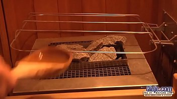 Preview 1 of Lylith Latex - OLD YOUNG PORN Teen Fucked in the sauna room gives a blowjob sucks old cock