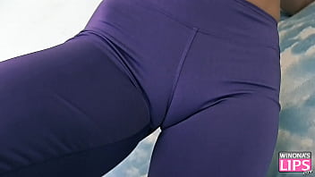 Preview 2 of Ebony Anal Bbq - Hot Cameltoe and Ass Teen Sucking Cameramans Cock