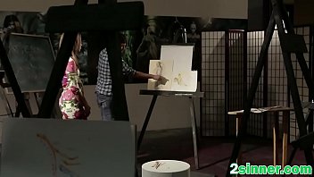 Preview 1 of Pt Kabyle De Boghni - Art teacher bangs teen brunette student roughly