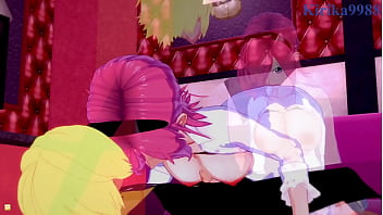 Preview 3 of Women Boom - Nico Robin and Vinsmoke Reiju and Sanji intense sex. - One Piece Hentai