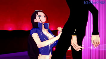 Preview 1 of Women Boom - Nico Robin and Vinsmoke Reiju and Sanji intense sex. - One Piece Hentai