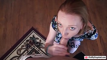 Preview 2 of Cg Ex - Small tits teen babe gets her hairy pussy railed by stepdad