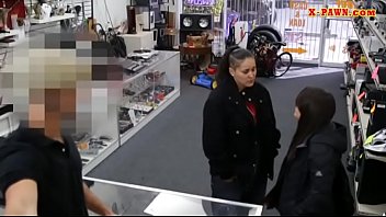 Preview 2 of Fack In Dedy - Couple bitches try to steal and pounded by pervert pawn guy