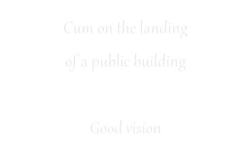 Preview 1 of Brazilian Boys Gay - CUM ON THE LANDING OF A PUBLIC BUILDING,  AMATEUR SOLO MALE - FROM GENEVE
