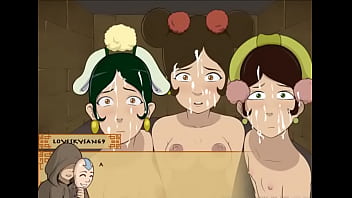 Preview 4 of Sxi Www Vidos - Four Element Trainer Part 27 three Girls one Dick by LoveSkySan69