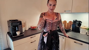 Preview 4 of Chikanemma - Fingering my pussy in a dirndl!!