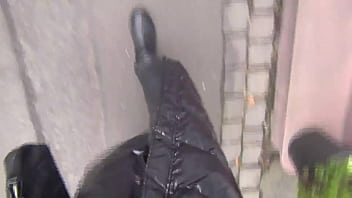 Preview 1 of Mom N Son Facing - Bellas black Bikerboots