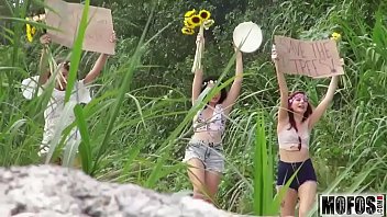 Preview 1 of Czeko Money - Three Naked Teen Hippies video starring Alexis Blaze - Mofos.com