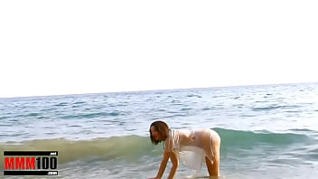 Preview 1 of Girl Ladis - Beautifull brunette babe fucked hard at the beach