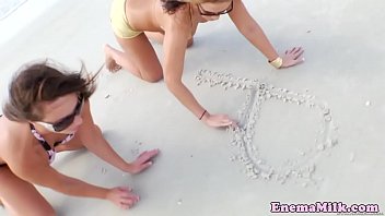 Preview 2 of Ashlynn Brooke Talk Dirty - WAM shower lesbian toys milk filled booty