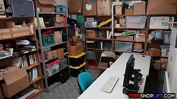 Preview 2 of Anna Price - Tiny shoplifting teen caught and banged by a mall cop